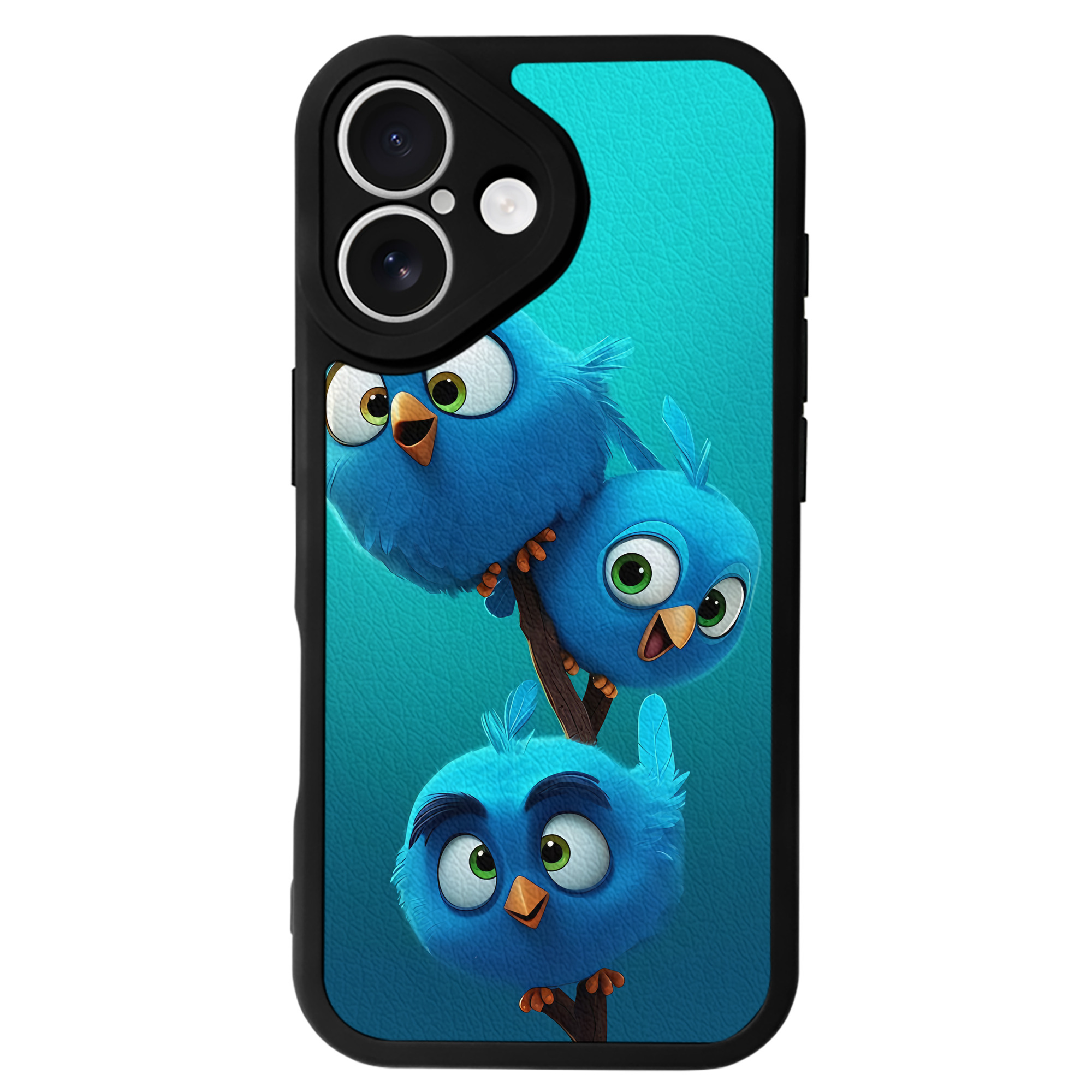 （画像用） Angry Birds アングリーバード 【iPhone 16シリーズ対応】シリコンスマホケース（レザー調） 材質：シリコン
